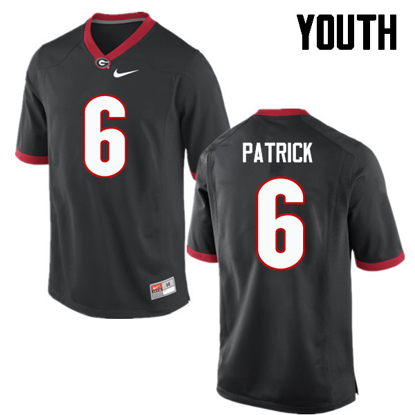 Youth Georgia Bulldogs #6 Natrez Patrick College Football Jerseys-Black